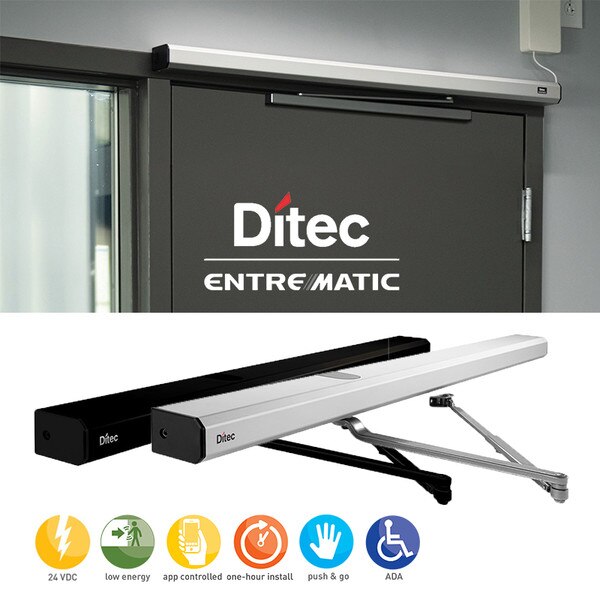 Ditec HA7 Slim Low Energy Door Operator for Interior Doors (ADC-HA7-100