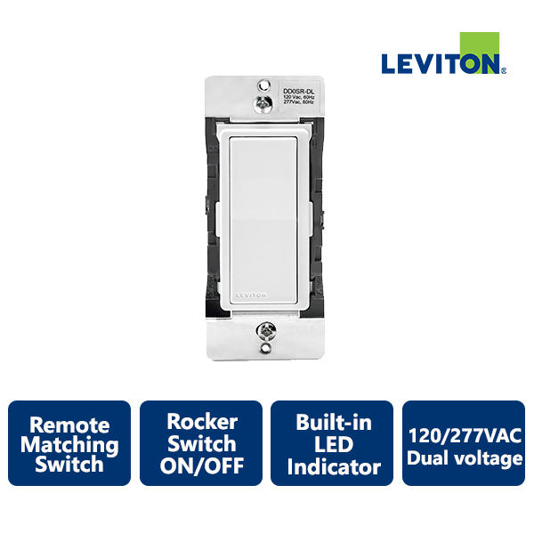 Leviton Decora Smart Dual Voltage Remote Matching Switch(LVDD0SRDLZ)